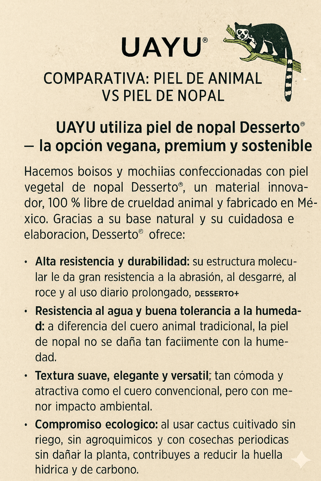 Infografía comparativa de materiales