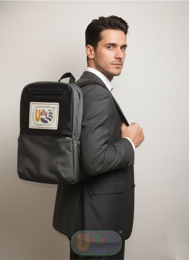 Hombre ejecutivo usando mochila Barranca de Huentitán